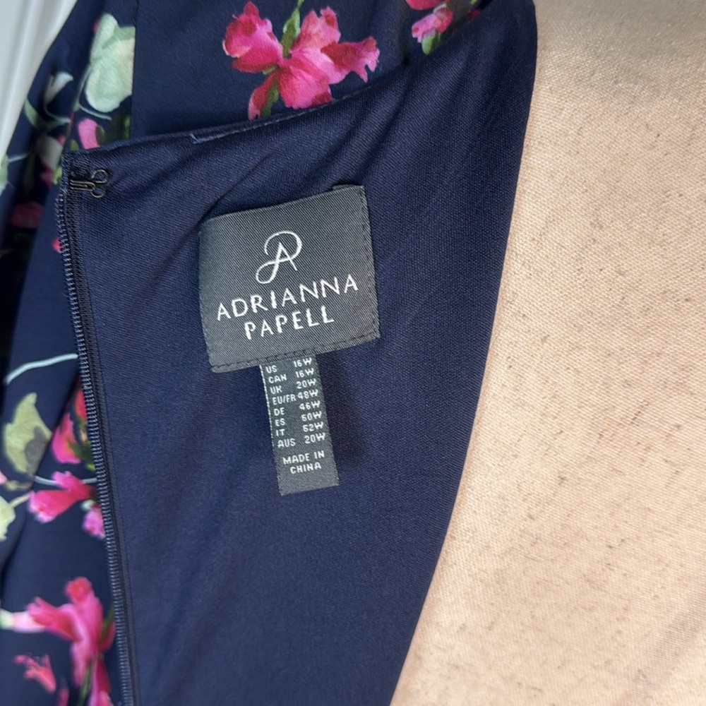 Adrianna Papell - Short Sleeve Knee Length Casual Dress Sz 16W - Picture 10 of 12